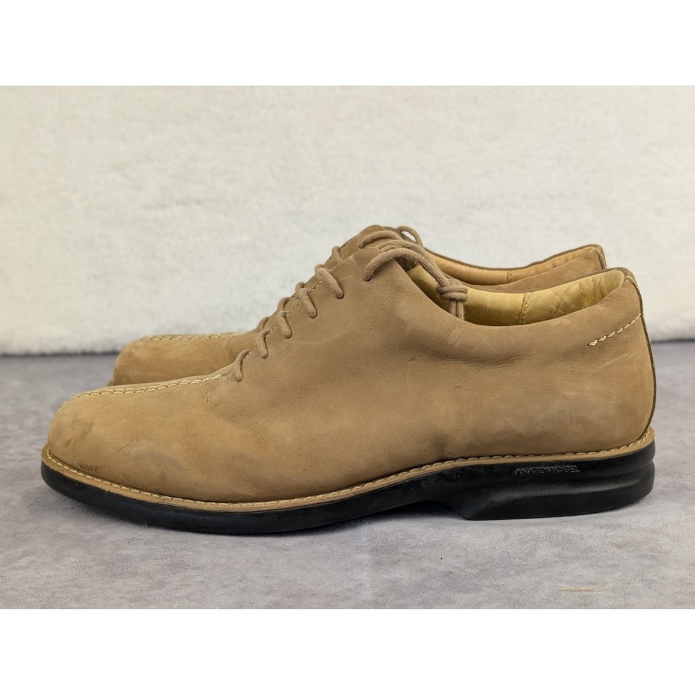 Sandro Moscoloni Mens Tan Nubuck Leather Anatomic Gel Oxfords Shoes Size 11 D